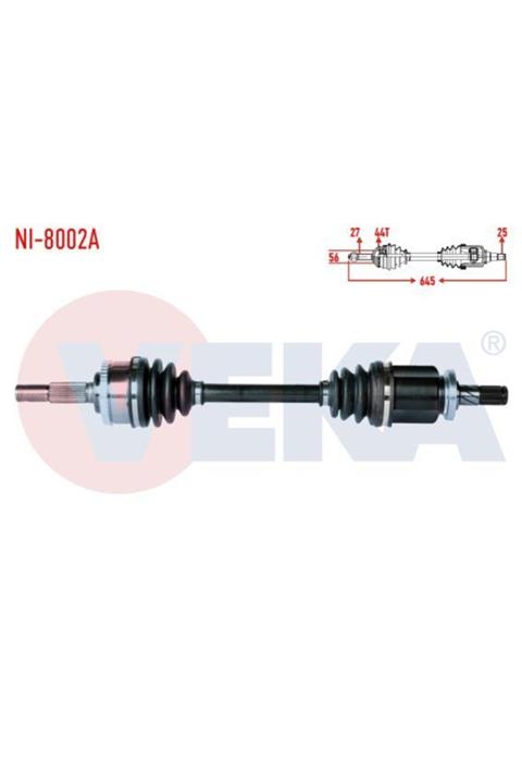 ünlü oto Komple Aks Sol On Nıssan Prımera (p11) 1.8i 16v Abslı 44 Dıs Uzunluk 645mm 1996