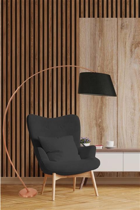 Lumexx Mısra Bakır Lambader Kasket Hasır Siyah Abajurlu