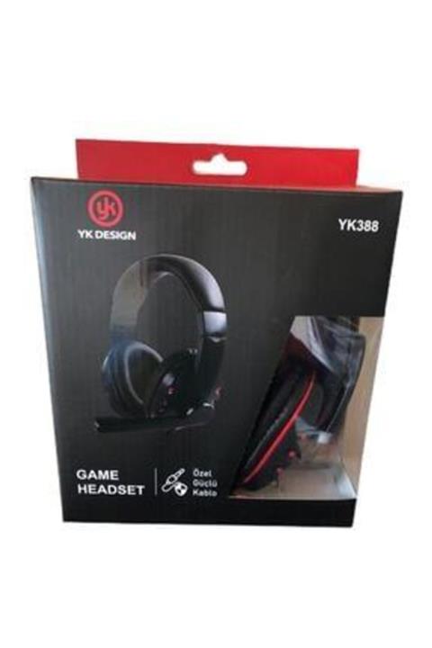 YK Design Siyah Telefon Uyumlu Tek Jack Girişli Oyuncu Kulaklığı Yk388