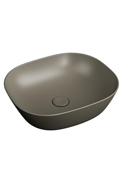 VitrA Plural 7810b450-0016 Kare Alçak Çanak Lavabo, Clean, 45 Cm, Mat Vizon