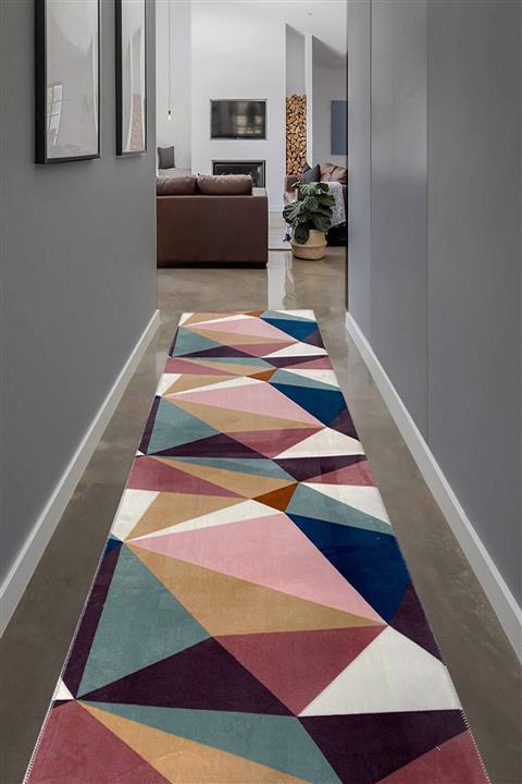 KIVIRCIK HALI En 100cm Yıkanabilir Kaymaz Taban Yolluk 050 100x700