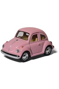 Volkswagen Metal Vosvos Araba 9.5 Cm Pembe Renk Lisanslı Ürün (12 Adet)