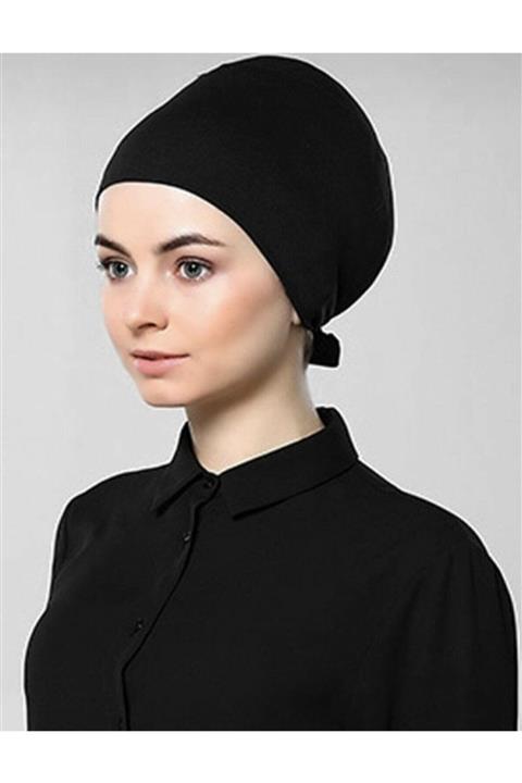 GüL By Akkuzu Kadın Düz Siyah Penye Bone 2 Adet