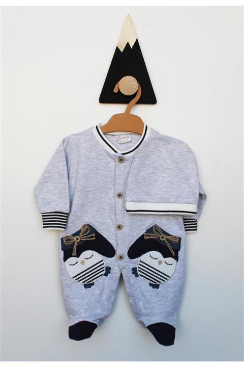 Puppis Baby Eldiven Desenli Tulum Set