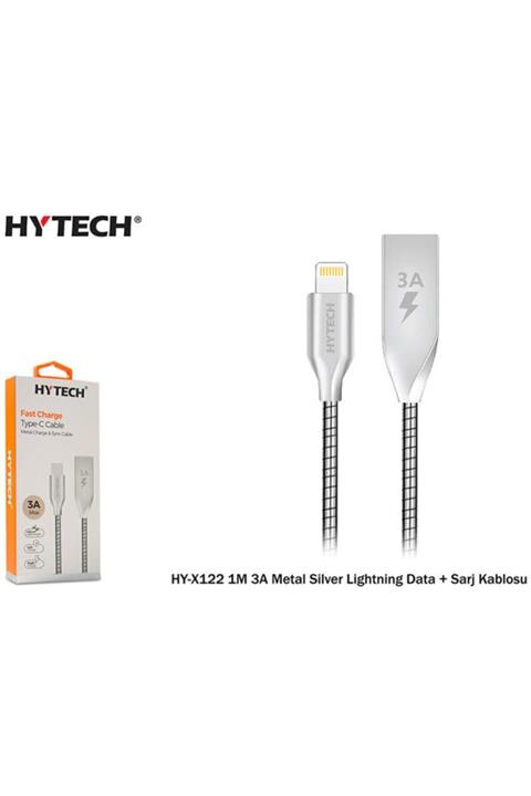 Hytech Iphone 3a Metal Kablolu Kırılmaz Hızlı Şarj Data Kablo