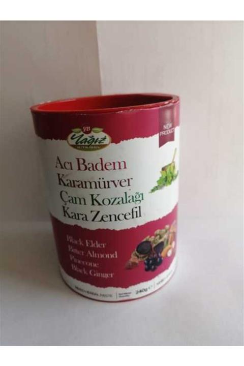 OLCAY CENTER Bitkisel Macun Acı Badem Karamürver Çamkozalağı Kara Zencefil Macunu 240 Gr