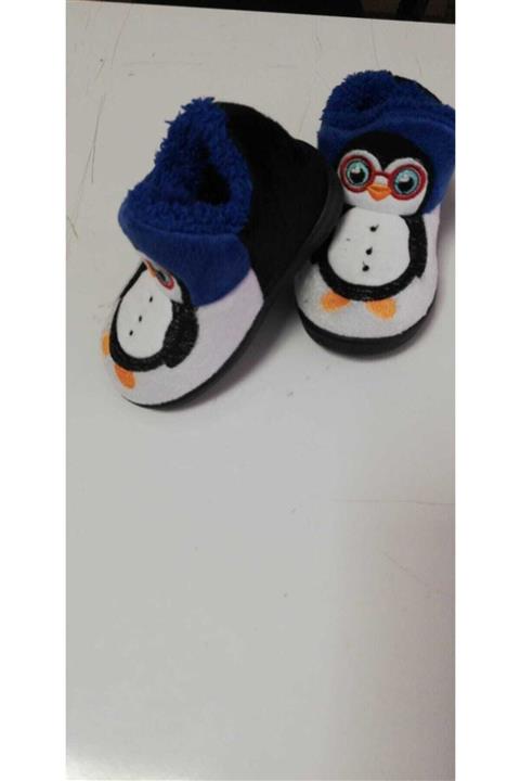 ALYAKİDS Unisex Çocuk Mavi Penguenli Panduf
