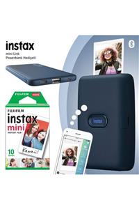 Fujifilm Instax Mini Link Mavi Akıllı Yazıcı - 10'lu Mini Film Ve Powerbank Hediyeli