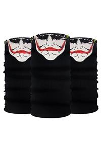 Knmaster Grumpy Joker Buff Bandana Boyunluk Maske Saç Bandı 3'lü Paket