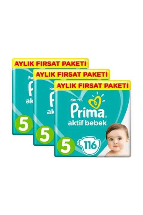 Prima Pampers Bebek Bezi Aktif Bebek Mega Paket Junior 5 Beden 3