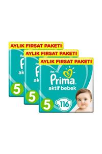 Prima Pampers Bebek Bezi Aktif Bebek Mega Paket Junior 5 Beden 3