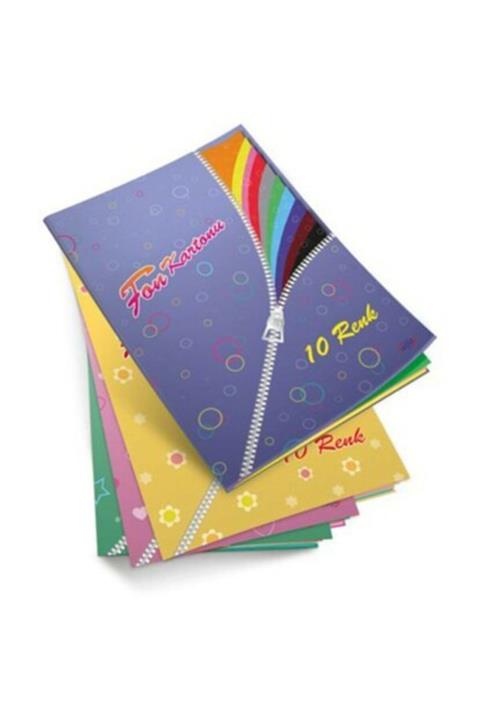 Alfa A4 Fon Kartonu Karaışık Renk 10lu