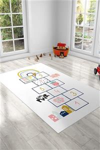 fekarehome Sek Sek Desenli Çocuk Odası Halısı Oyun Halısı (90x150 Cm)