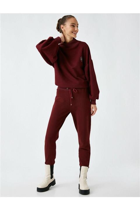 Koton Kadın Bordo Pamuklu Eşofman Altı