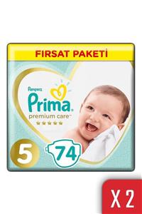 Prima Premium Care Bebek Bezi 5 Beden 11-16 Kg 148'li Junior Fırsat Paketi