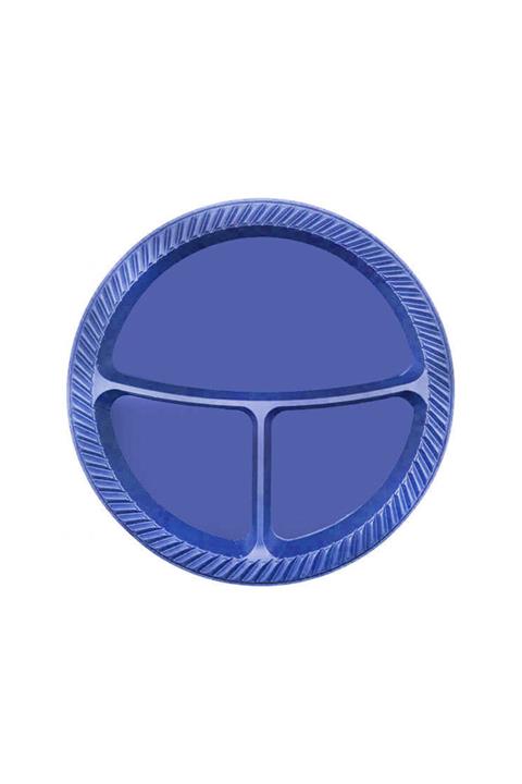 Eminonutoptanci Mor 3 Bölmeli Plastik Tabldot Tabak 26 cm 25 Adet