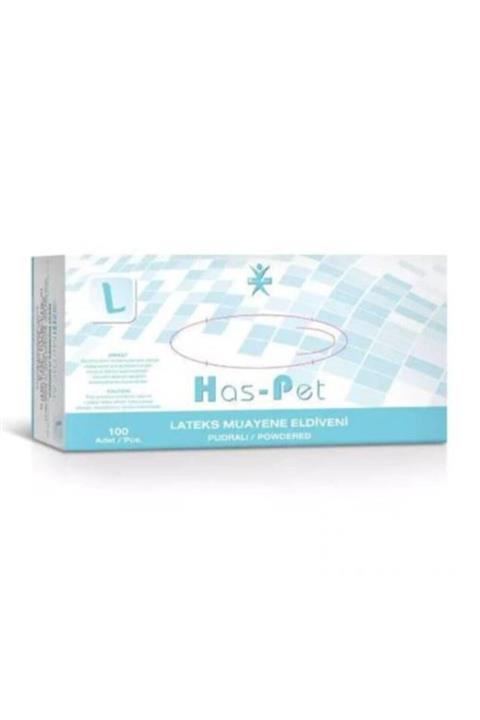 ipek medikal Has-pet L Beden Lateks Pudralı Muayene Eldiveni