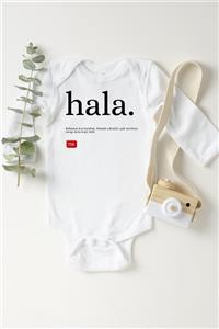 Happy Onesie Co Unisex Bebek Beyaz Hala Tdk Çıtçıtlı Body