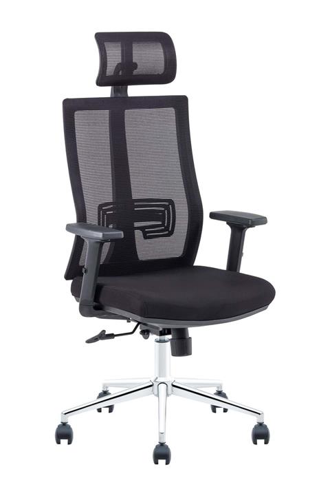 Uzay Ofis Eyfel Fileli Müdür Koltuğu - Siyah