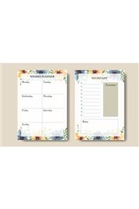 Ünsal Desing Haftalık Planlayıcı Seti Yazılabilir Silinebilir 21x29.7 cm Weekly Planner Set - To Do List