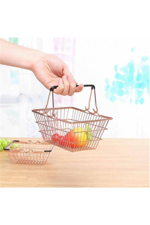 ASVASHOP Orta Boy Metal El Sepeti Dekoratif Hediyelik