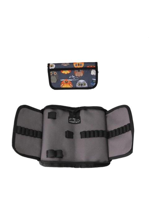 BURAK ÇANTA Cambridge Polo Club Büyük Kalem Çantası Makyaj Çantası Baykuş