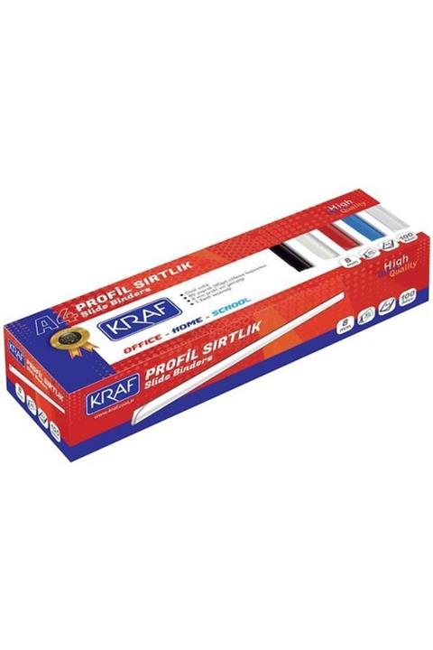 KRAF Dosya Sırtlıgı 8mm Oval 100 Lu Kırmızı 35 Sy