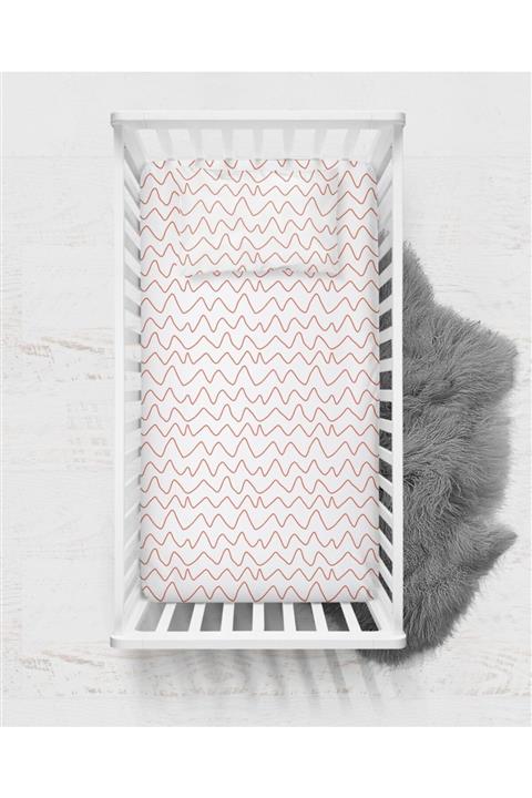 BLZ Tarçın Dalgalı Bebek Çarşaf Seti