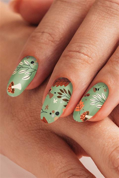 Artikel Sonbahar- 2 Tırnak Dövmesi, Tırnak Tattoo, Nail Art, Tırnak Sticker