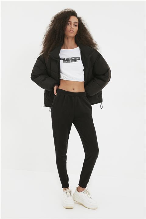 TRENDYOLMİLLA Siyah Örme Eşofman Altı TWOAW22EA0427