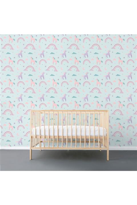 LAGOONkids Unicorn Land – Green Çocuk Odası Duvar Kağıdı