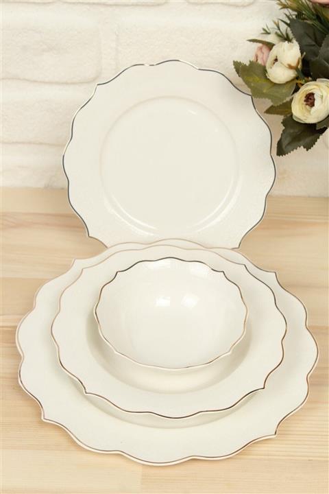 Pink&More Beyaz Daisy 24 Parça Yemek Takımı