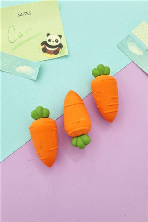 Carpe Sevimli Havuç 3'lü Silgi Seti