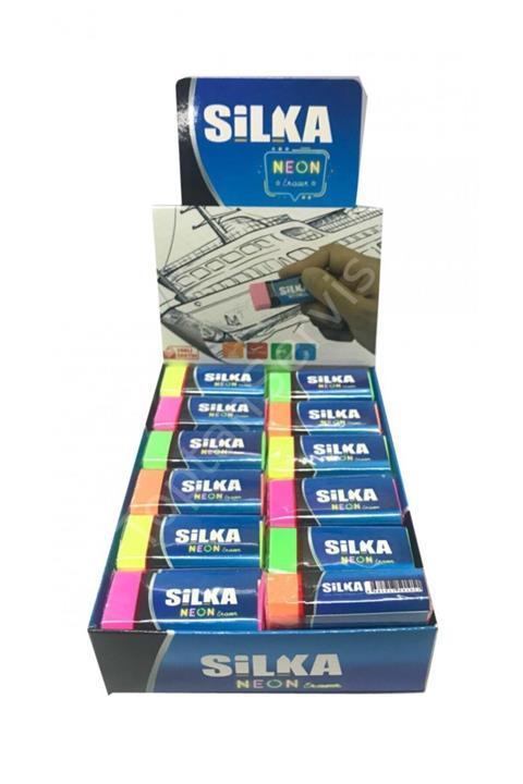 Silka Neon Renkler Silgi Küçük Boy 4 Adet