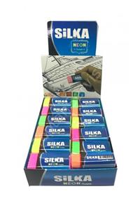 Silka Neon Renkler Silgi Küçük Boy 4 Adet