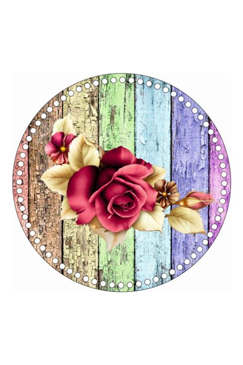 saray lazer Toptan Uv Baskılı Ahşap Taban Model 179 - 20x20 - 24 Adet