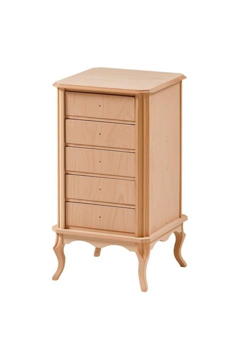 ROYS AHŞAP Ahşap 3532 Masif Ham Büyük 5 Çekmeceli Kare Komot