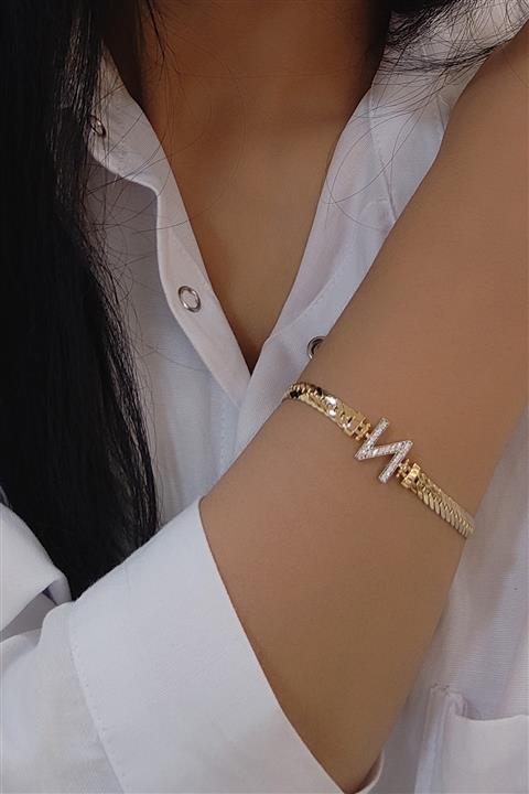 AY GOLD MÜCEVHERAT 14 Ayar Isimli Bileklik