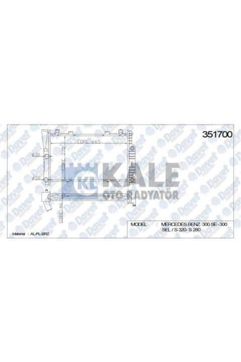 Parçafoni Su Radyatoru Mb 300 Se-300 Sel-s 320-s 280 667x468x42 Al/pl/brz