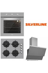 Silverline Bo6503s01 - Cs5335s01 - 3420 Classy 60 Gri Cam Ankastre Set