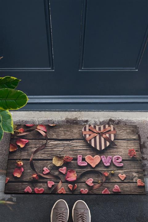 Chilai Home ROMANTIC 45x70 cm İç ve Dış Kapı Önü Paspasları
