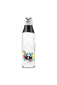 Titiz Plastik Panda Desenli Cam Suluk 1000 Ml Matara Su Şişesi Sürahi