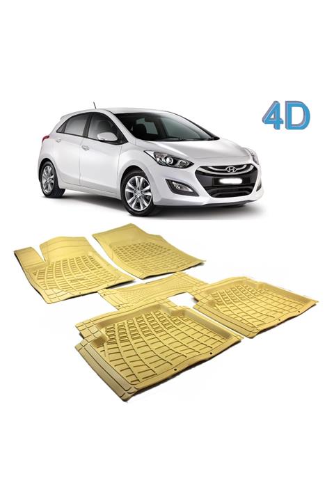 AutoEN Hyundai İ30 2012-2014 Kesimli 4D Havuzlu Paspas Seti Bej