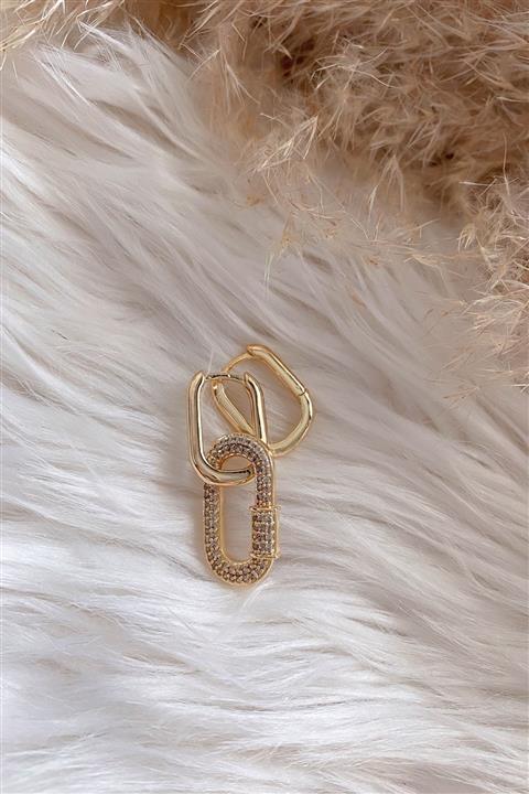 XUPING JEWELRY Vintage Tasarım Oval Küpe Taşlı