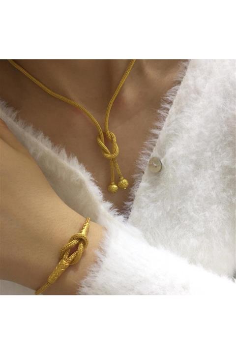 bestmysilver Kadın Altın Kaplama Kazaziye Set