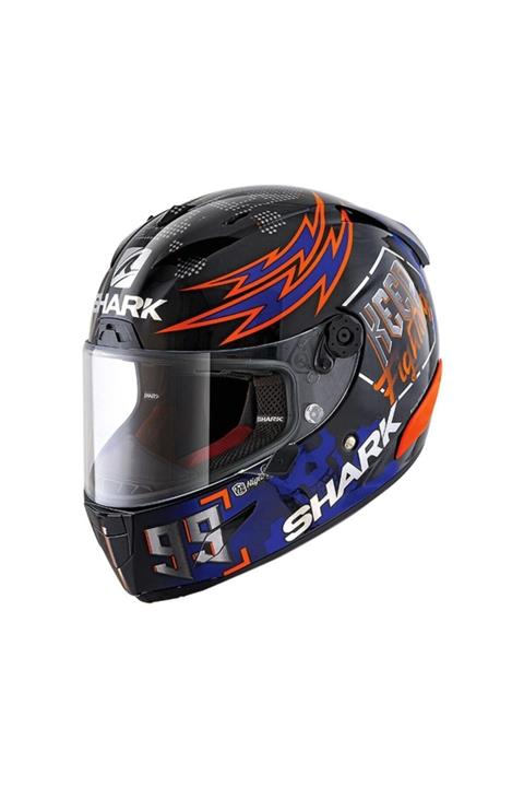 SHARK KASK Siyah Kırmızı Mavi Race-r Pro Replica Lorenzo Catalunya Gp Kask 2019