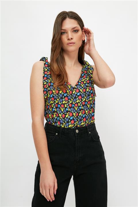 TRENDYOLMİLLA Koyu Mavi V Yaka Body TWOSS21BD0107