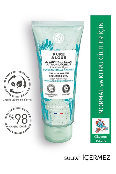 Yves Rocher Pure Algue- Nemlendirici Ve Canlandırıcı Peeling- 75 ml