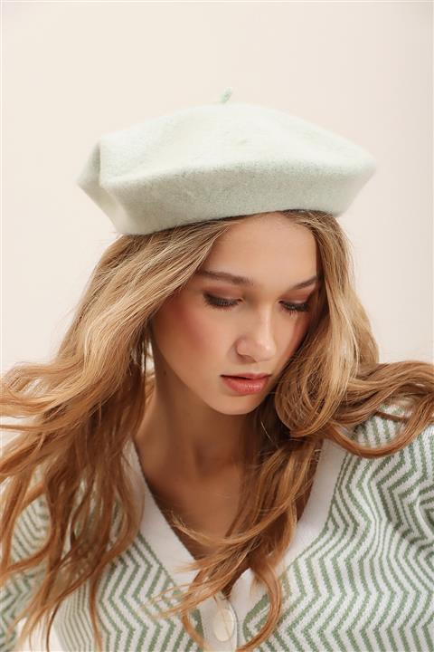 Trend Alaçatı Stili Kadın Mint Ressam Beresi ALC-A2410