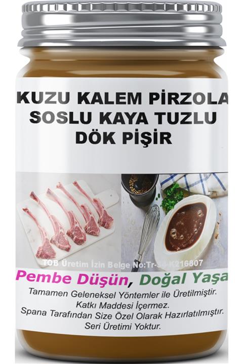 SPANA Kuzu Kalem Pirzola Soslu Kaya Tuzlu Dök Pişir Ev Yapımı Katkısız 820gr